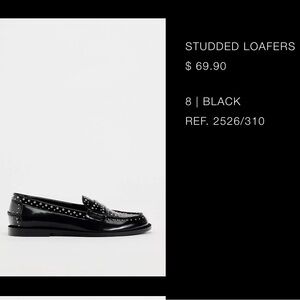 Zara Black Studded Flats